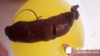 Big turd on yellow balloon