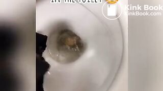 Poop in black panties