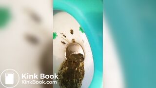 pretty girl pooping in toilet - video 4
