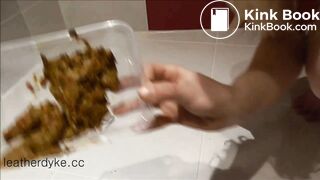 Beautiful blonde girl shits