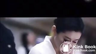 Teacher drinks laxative diarrhea on the floor scene