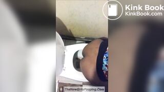 Cute girl pooping in public