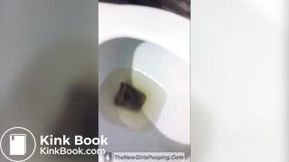 Cute girl pooping in public