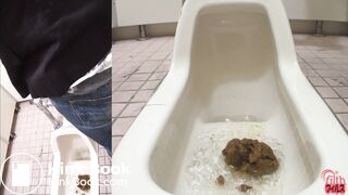 pretty-girl-and-pile-of-shit-in-toilet