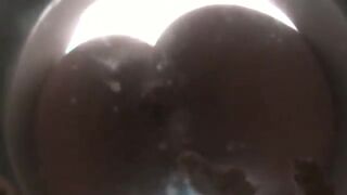 Girl shits into the toilet bowl part 3