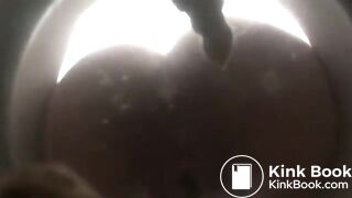 Girl shits into the toilet bowl part 3