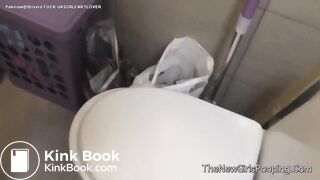 Sexy teen runny toilet pooping - video 4