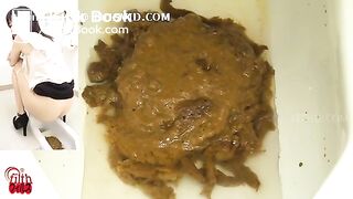 Japanese woman diarrhoea toilet