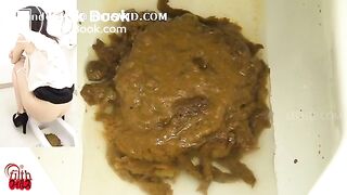 Japanese woman diarrhoea toilet