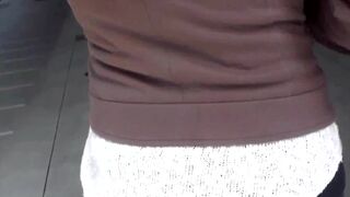 Girl enema in the street and then can't bear