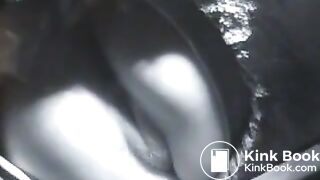 Girl pooping and wipe her ass with newspaper