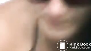 Girl pooping, pissing and changing tampax