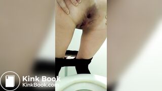 russian girl shitting in toilet