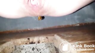 Selfie of a sexy babe shitting