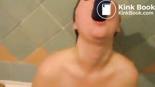 Amateur scat dildo suck puke