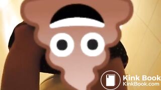 Sexy woman poops in the toilet