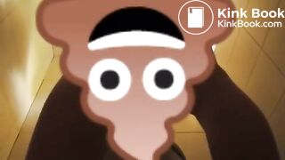 Sexy woman poops in the toilet