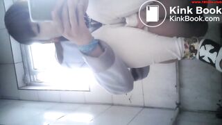 Girl poop in public toilet 71