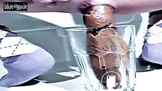 Long turd in a glass