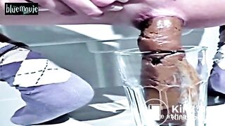 Long turd in a glass