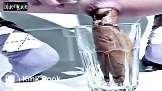Long turd in a glass