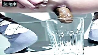 Long turd in a glass