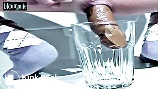 Long turd in a glass