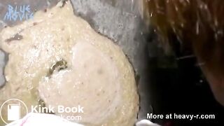 Jap vomits and scats on food