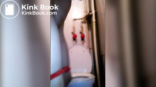 woman pooping on toilet - video 7