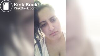 Girl films herself having a soft poop