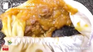 Japanese girl wipe her ass with anime book