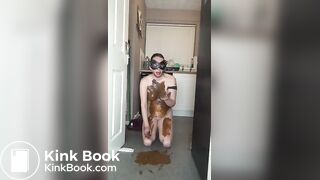 Girl smearing Fresh Shit