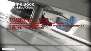 Chinese peeing and pooping on public squat toilet