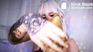 Scat girl versus kinky dragon dick