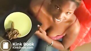 thick ebony shits on plate