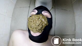 Eating Adalina's shit