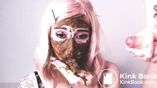 Pretty scat girl and husband shit