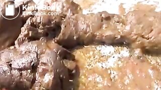 outdoors shitting unusual cleaning 007 (diarrhea in panties and poor cleani