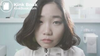 Korean cute girl diarrhea in toilet