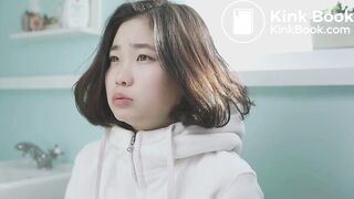 Korean cute girl diarrhea in toilet