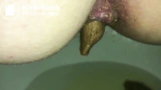 Peeing While Dropping a Firm Log into the Toilet