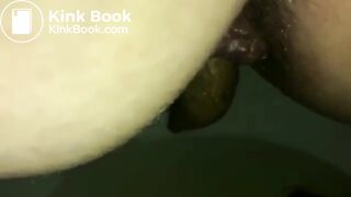 Peeing While Dropping a Firm Log into the Toilet