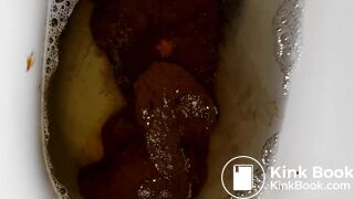 Big ones turd over toilet