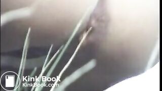 woman poops outside 006