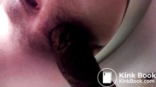 woman pooping on toilet - video 74