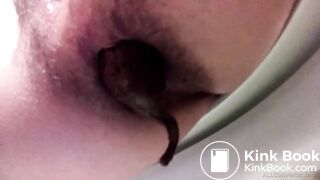 woman pooping on toilet - video 74
