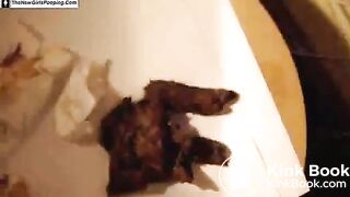 Very hot girl explodes after holding it for hours