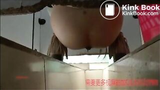 Chinese scat on public squat toilet