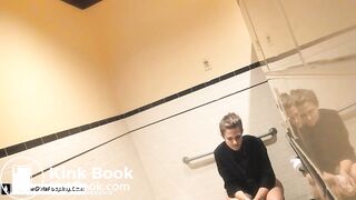 Sexy teen public toilet farting and pooping - video 2