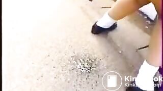 School girl poop panty